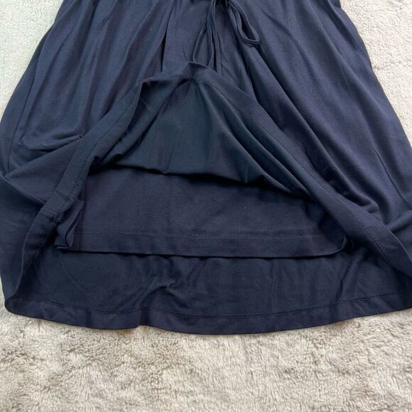 Club Monaco Dress Spagetti Strap Size S Navy Blue Double Layered Cinched Waist - Picture 5 of 11